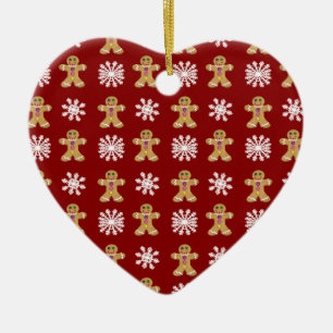 Ginger and Snow Ceramic Ornament
