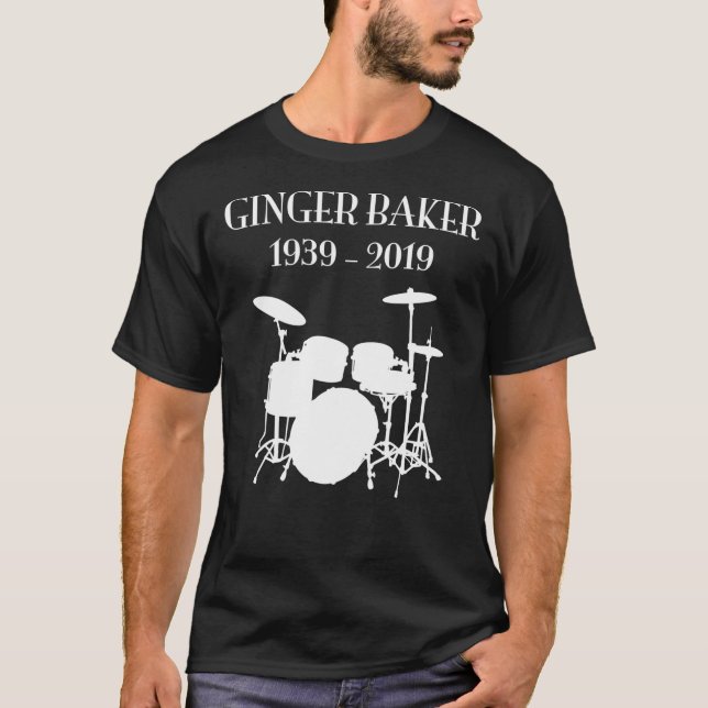 Ginger Baker RIP 1939-2019 with drums Classic T-Sh T-Shirt (Front)