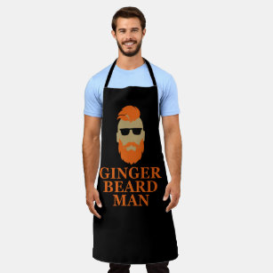 ginger beard man apron
