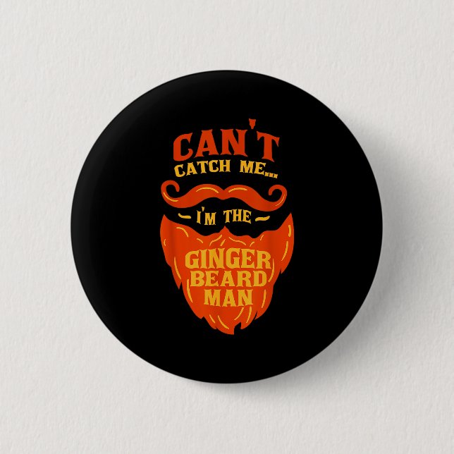 Ginger Beard Man - Bearded Men Funny Quote  Button (Front)