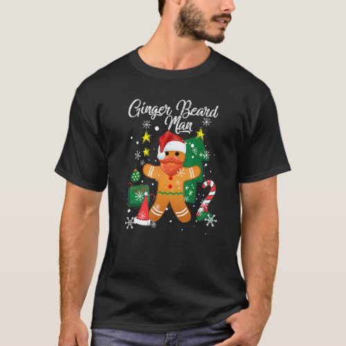 Ginger Beard Man Christmas Pajama Funny Gingerbrea T_Shirt
