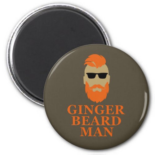 Ginger beard man funny bearded magnet