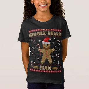 Ginger Beard Man Funny Gingerbread Ugly Christmas  T-Shirt