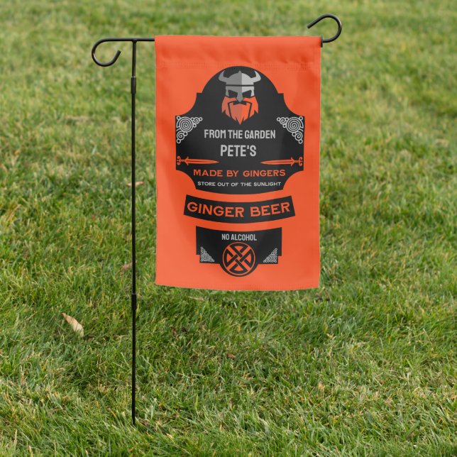 Ginger Beer Maker Garden Flag (In SItu)