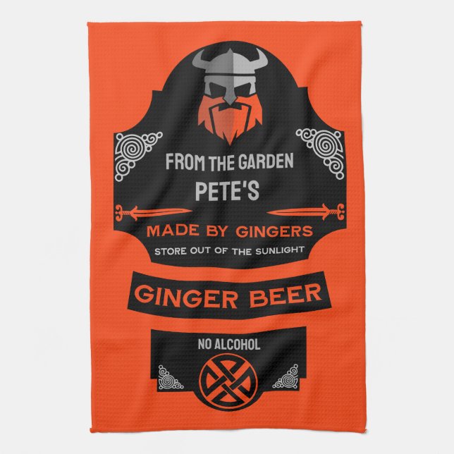 Ginger Beer Maker Kitchen Towel (Vertical)