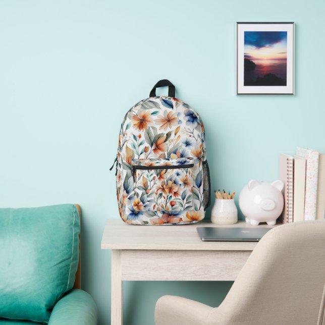 Ginger Blossoms Printed Backpack (Insitu)