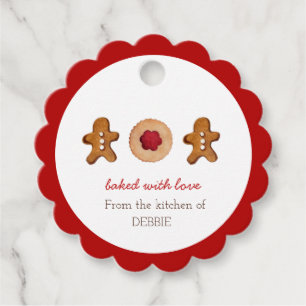 Ginger bread cookie man bakers favor tags