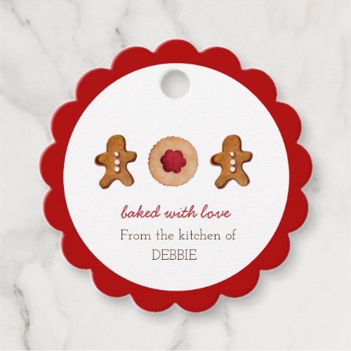 Ginger bread cookie man bakers favor tags