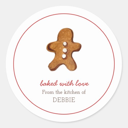 Ginger bread cookie man bakers Sticker