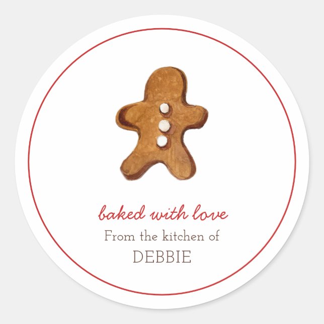 Ginger bread cookie man bakers Sticker (Front)