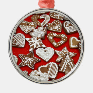 Ginger Bread Cookies Metal Ornament