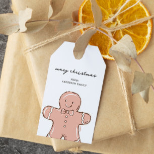 Ginger Bread Man Christmas Gift Tags