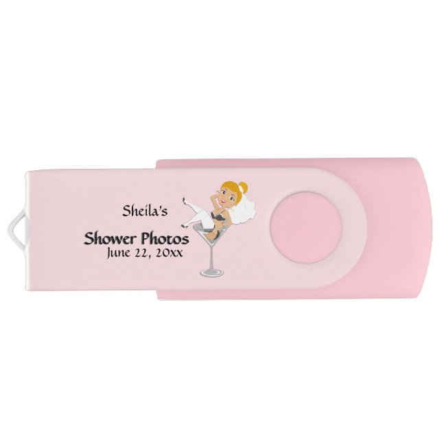 Ginger Bride Bridal Shower Personal Flash Drive (Back)