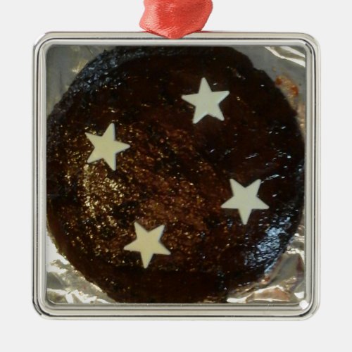 Ginger cake metal ornament
