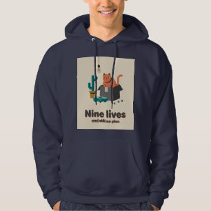 Ginger Cat Box Vacuum Flat Vector Hoodie