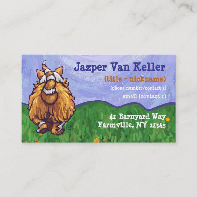 Ginger Cat Business Card (Front)