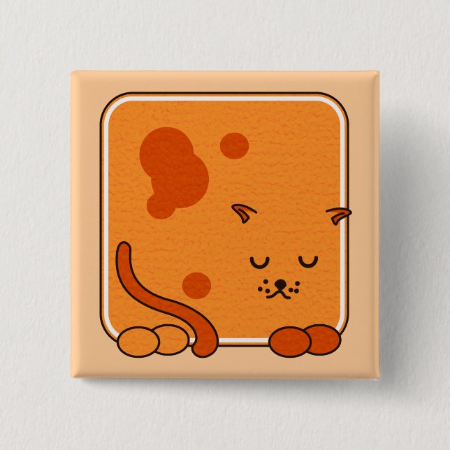 Ginger cat button (Front)