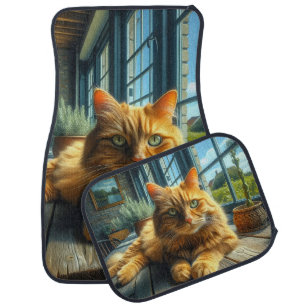Ginger Cat  Car Floor Mat