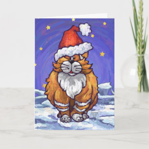 Ginger Cat Christmas Holiday Card