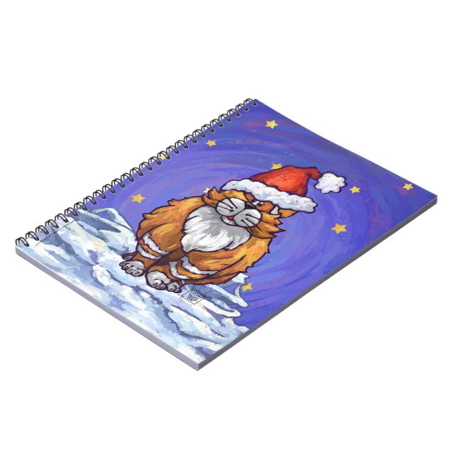 Ginger Cat Christmas Notebook (Left Side)