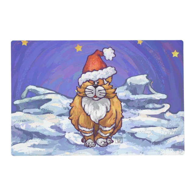 Ginger Cat Christmas Placemat (Front)