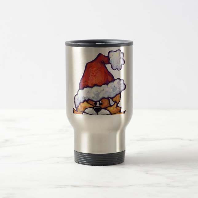 Ginger Cat Christmas Travel Mug (Center)