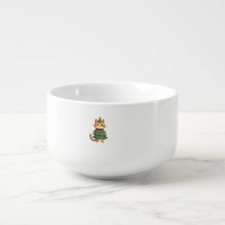 Ginger Cat Christmas Tree Cute Xmas 4 Soup Mug