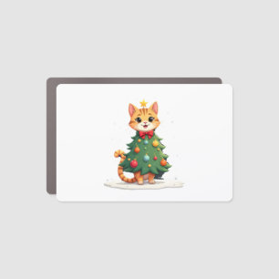 Ginger Cat Christmas Tree Cute Xmas Girls Kids Tod Car Magnet