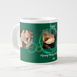 Ginger Cat,Collage Photos, Text, Make Your Own , Giant Coffee Mug