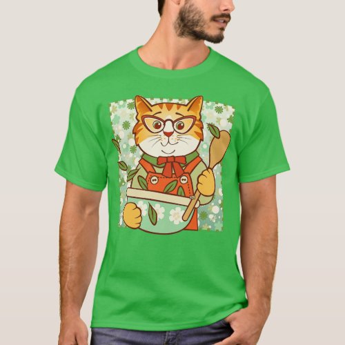 Ginger Cat Cooking T_Shirt