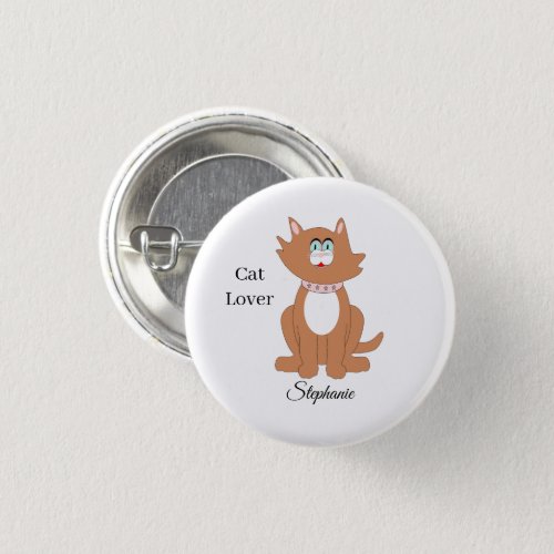Ginger Cat Design Button