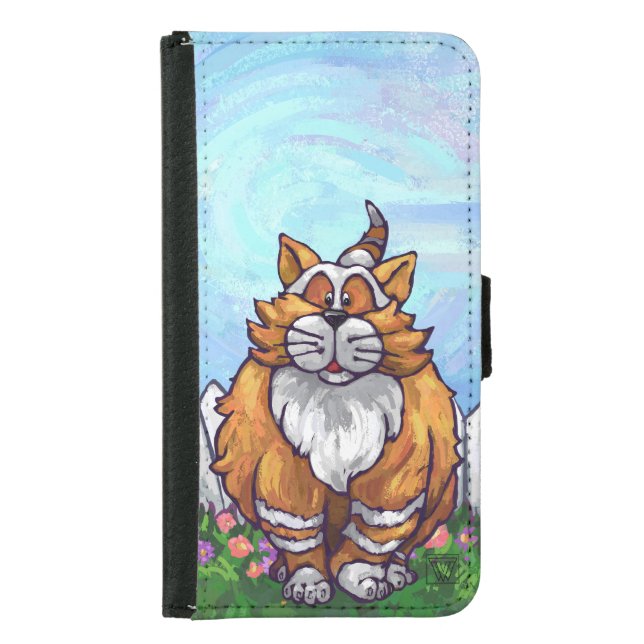 Ginger Cat Electronics Samsung Galaxy Wallet Case (Front)