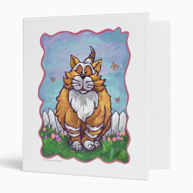Ginger Cat Gifts & Accessories 3 Ring Binder (Front/Inside)