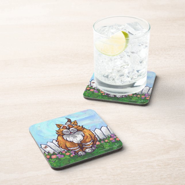 Ginger Cat Gifts & Accessories Beverage Coaster (Right Side)