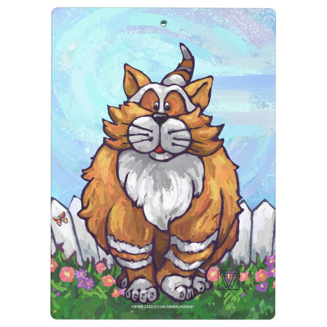 Ginger Cat Gifts & Accessories Clipboard (Back)