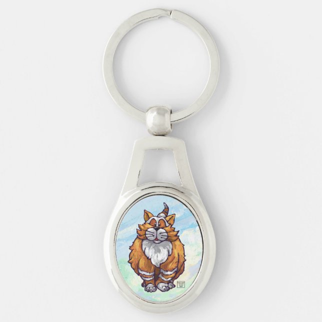 Ginger Cat Gifts & Accessories Keychain (Front)