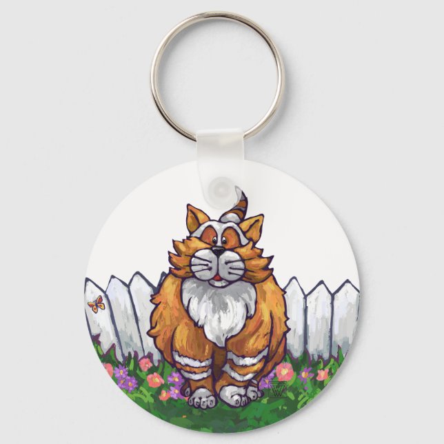 Ginger Cat Gifts & Accessories Keychain (Front)