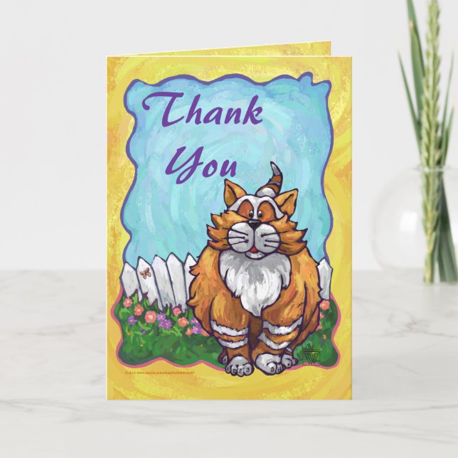 Ginger Cat Gifts & Accessories Letterpress Thank You Card (Front)