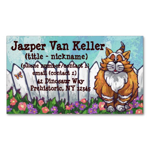 Ginger Cat Gifts  Accessories Magnetic Business Card
