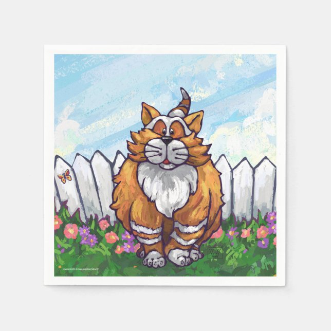 Ginger Cat Gifts & Accessories Paper Napkins (Front)