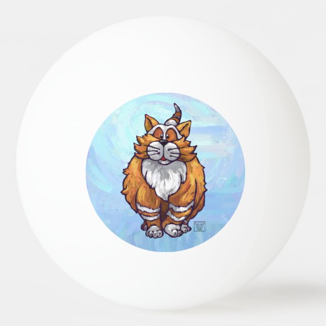Ginger Cat Gifts & Accessories Ping-Pong Ball (Front)