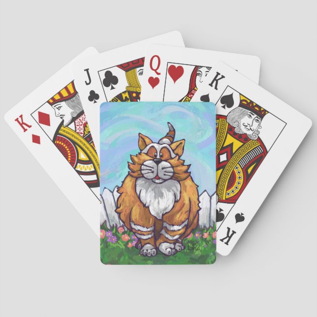 Ginger Cat Gifts & Accessories Poker Cards (Back)