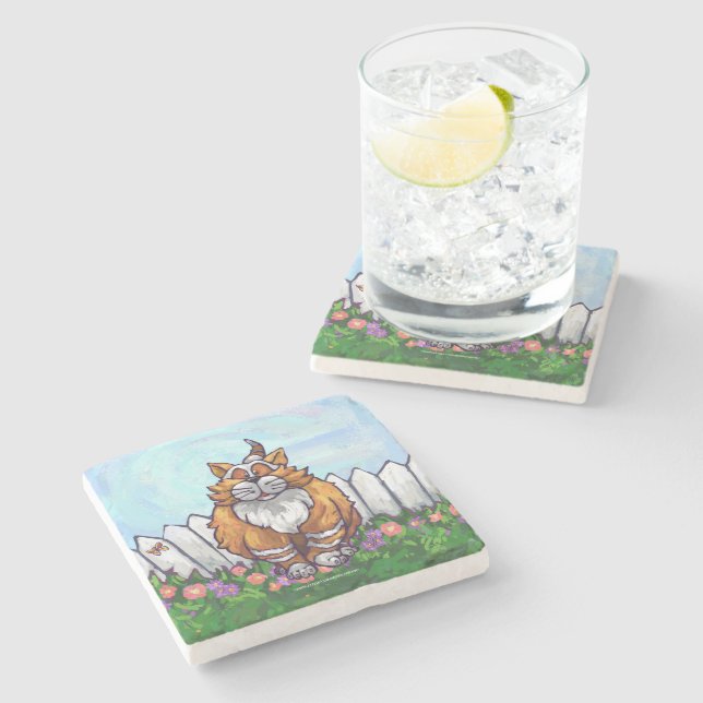 Ginger Cat Gifts & Accessories Stone Coaster (Side)