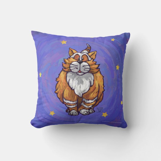 Ginger Cat Gifts & Accessories Throw Pillow (Front)