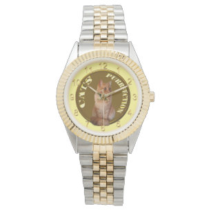 Ginger Cat Gold Coin, Unisex Watch