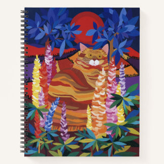 Ginger Cat in the Garden Notebook