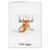 Ginger Cat / Kitten: Window Shopping (Front)