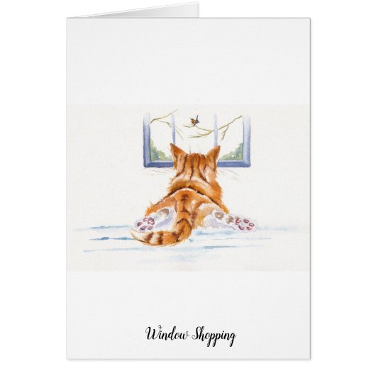 Ginger Cat / Kitten: Window Shopping Cards (Front)