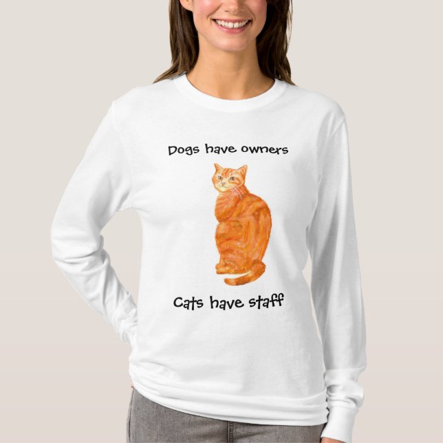 Ginger Cat Ladies Long-sleeved T-shirt (Front)