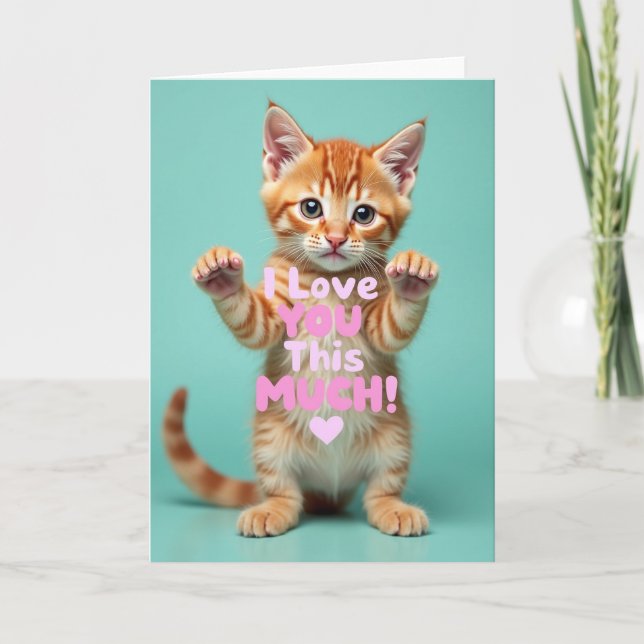 Ginger Cat Loves You Mother Card (Front)
